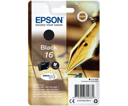 CARTUCHO EPSON 16 NEGRO C13T16214012