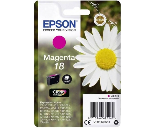 CARTUCHO EPSON 18 MAGENTA C13T18034012