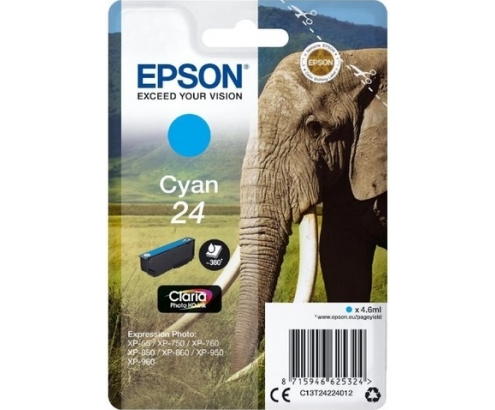CARTUCHO EPSON 24 CIAN C13T24224012