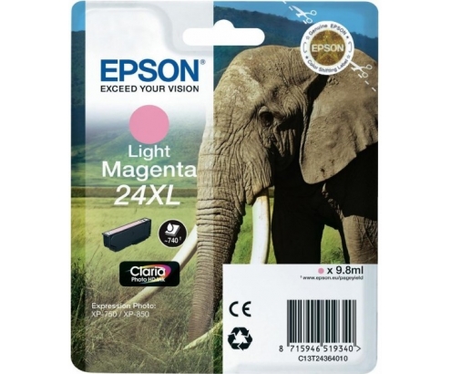CARTUCHO EPSON 24XL MAGENTA CLARO C13T24364012