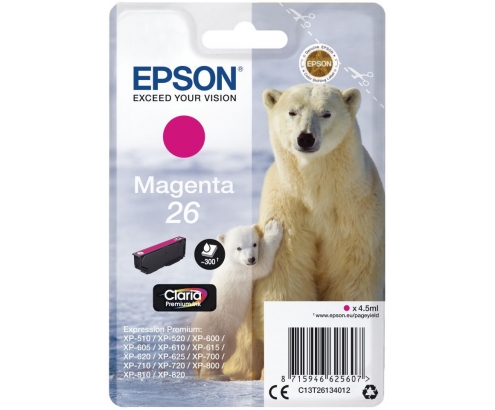 CARTUCHO EPSON 26 MAGENTA C13T26134012
