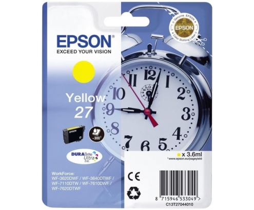 CARTUCHO EPSON 27 AMARILLO C13T27044012