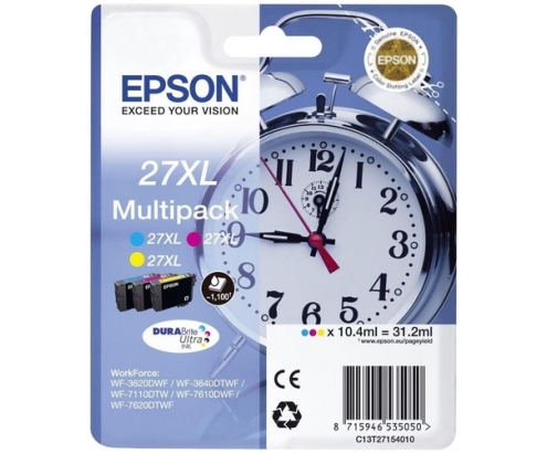 CARTUCHO EPSON 27XL PACK 3COLORES C13T27154012