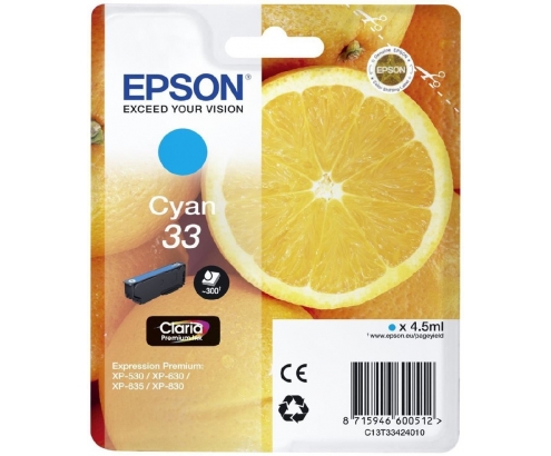 CARTUCHO EPSON 33 CIAN C13T33424012