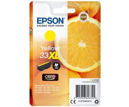 CARTUCHO EPSON 33XL AMARILLO C13T33644012