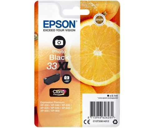 CARTUCHO EPSON 33XL NEGRO FOTO C13T33614012