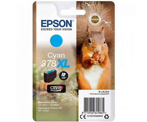 CARTUCHO EPSON 378XL FOTOHD 9.3ML CIAN C13T37924010