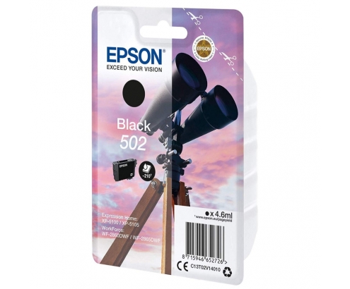 CARTUCHO EPSON 502 NEGRO C13T02V14010