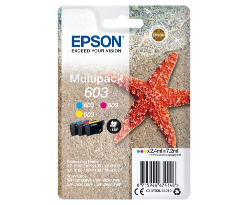 Cartucho Epson Multipack 3-colours 603 Ink C13T03U54020
