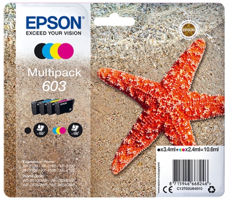 Cartucho Epson Multipack 4-colours 603 Ink C13T03U64020