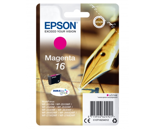 Cartucho Epson Pen and crossword Cartucho 16 magenta etiqueta RF C13T16234022