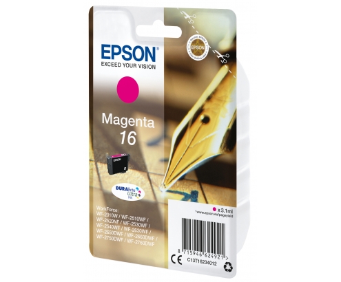 Cartucho Epson Pen and crossword Cartucho 16 magenta etiqueta RF C13T16234022