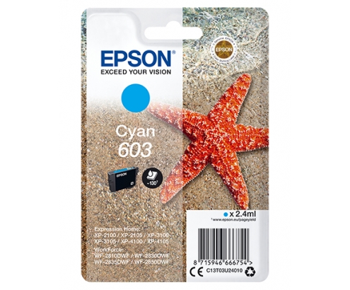 Cartucho Epson Singlepack 603 Ink cian C13T03U24020