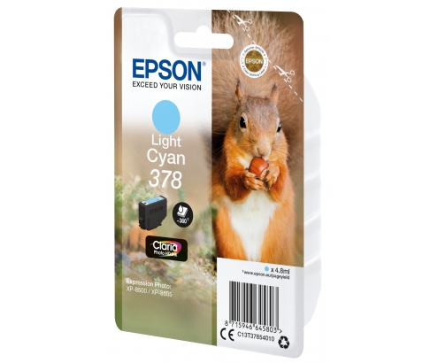 Cartucho Epson Squirrel Singlepack Light Cyan 378 Claria Photo HD Ink C13T37854010