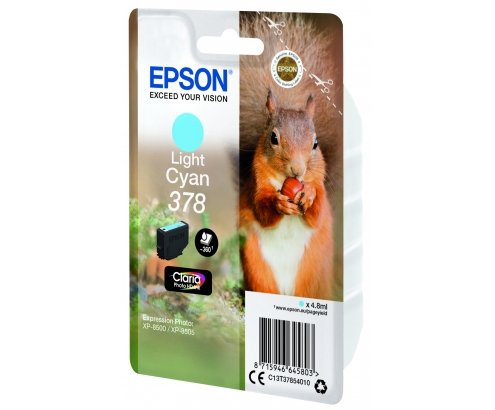 Cartucho Epson Squirrel Singlepack Light Cyan 378 Claria Photo HD Ink C13T37854010