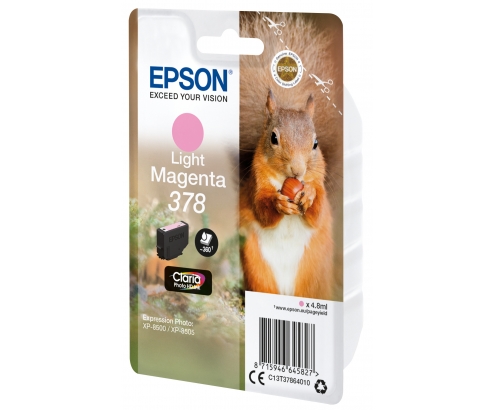 Cartucho Epson Squirrel Singlepack Light Magenta 378 Claria Photo HD Ink C13T37864010