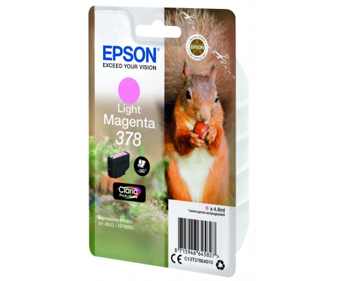 Cartucho Epson Squirrel Singlepack Light Magenta 378 Claria Photo HD Ink C13T37864010