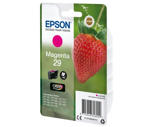 Cartucho Epson Strawberry Singlepack Magenta 29 Claria Home Ink C13T29834022