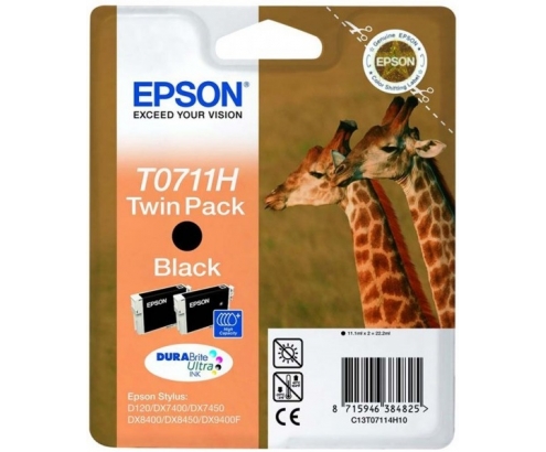 CARTUCHO EPSON T0711H NEGRO PACK 2UD C13T07114H10