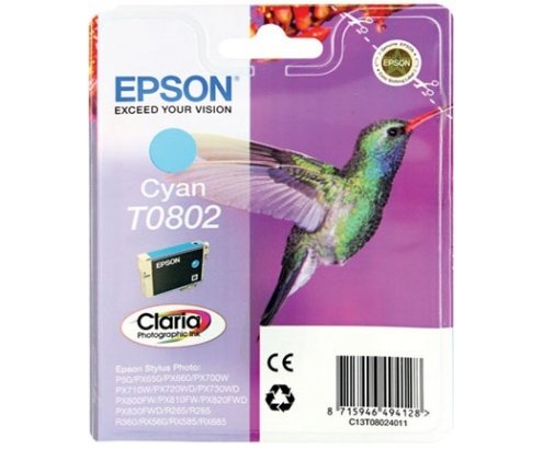 CARTUCHO EPSON T0802 CIAN C13T08024011