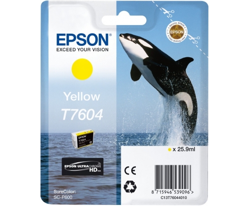 CARTUCHO EPSON T7604 AMARILLO C13T76044010