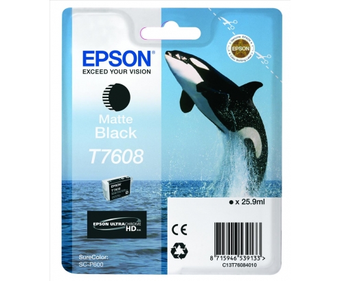CARTUCHO EPSON T7608 NEGRO MATE C13T76084010