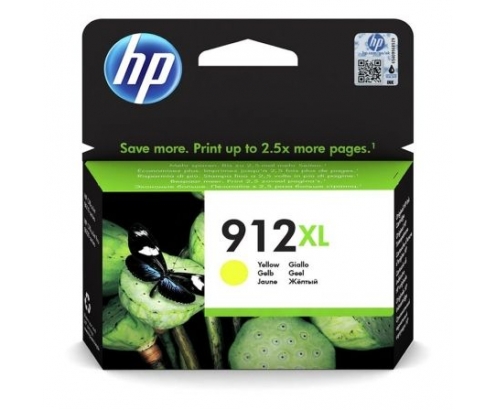 CARTUCHO HP Nº912XL 825 PAGINAS COMPATIBLE SEGUN ESPECIFICACIONES AMARILLO 3YL83AE