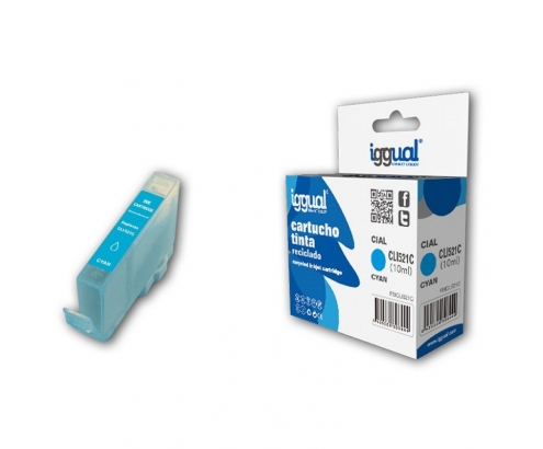 CARTUCHO RECICLADO IGGUAL CANON CLI-521C CIAN 2933