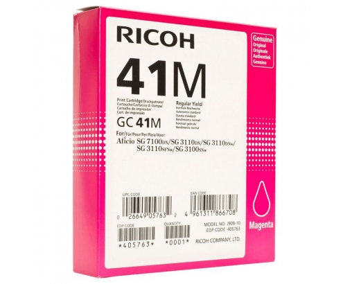 Cartucho ricoh gc41m magenta 405763