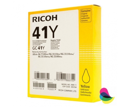 Cartucho ricoh gc41y amarillo 405764