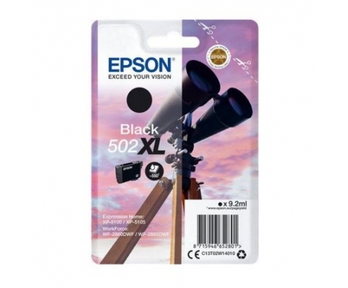 CARTUCHO TINTA EPSON 502XL NEGRO C13T02W14010 
