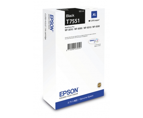 CARTUCHO TINTA EPSON C13T755140 NEGRO T7551