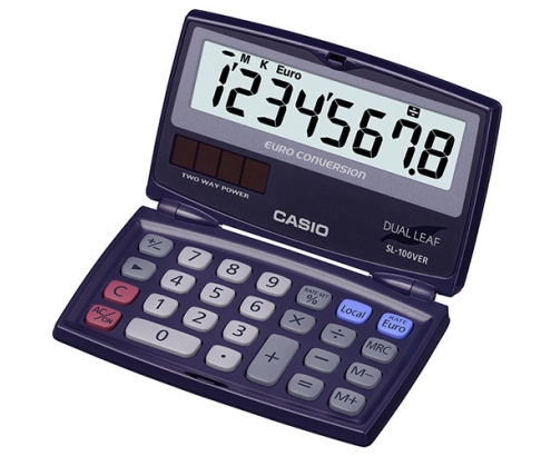 Casio SL-100VER calculadora Bolsillo Pantalla de calculadora Azul