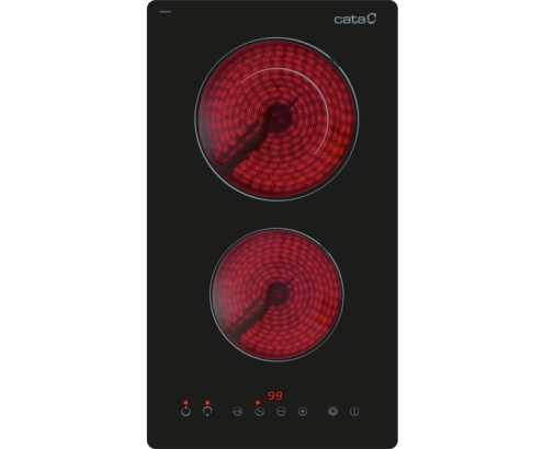 CATA TD 3002 BK Negro Integrado 29 cm Cerámico 2 zona(s)