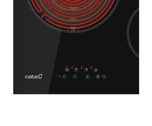 CATA TT 6003 Negro Integrado 59 cm Cerámico 3 zona(s)
