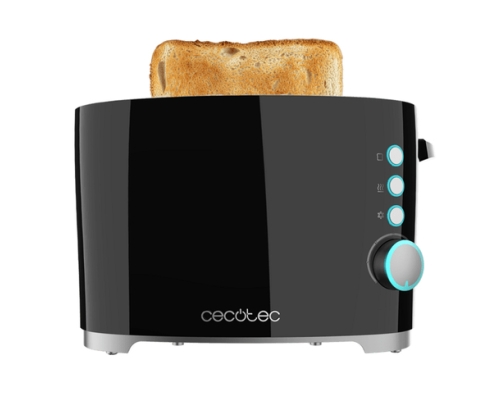 Cecotec 02184 tostadora 7 2 rebanada(s) 650 W Negro, Acero inoxidable