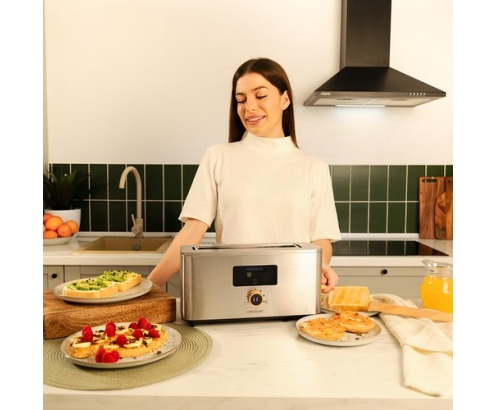 Cecotec 04845 tostadora 7 2 rebanada(s) 1000 W Acero inoxidable