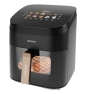 Cecotec Cecofry&Grill Smokin' 6500 Sencillo 6,5 L Independiente 2200 W Freidora de aire caliente Negro, Marrón