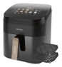 Cecotec Cecofry&Grill Smokin' 6500 Sencillo 6,5 L Independiente 2200 W Freidora de aire caliente Negro, Marrón