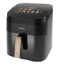 Cecotec Cecofry&Grill Smokin' 6500 Sencillo 6,5 L Independiente 2200 W Freidora de aire caliente Negro, Marrón