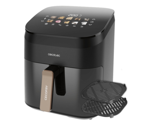 Cecotec Cecofry&Grill Smokin' 6500 Sencillo 6,5 L Independiente 2200 W Freidora de aire caliente Negro, Marrón
