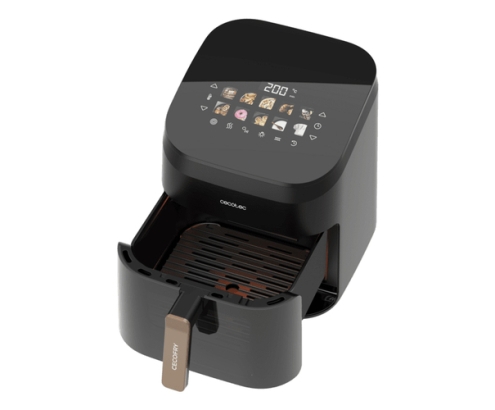 Cecotec Cecofry&Grill Smokin' 6500 Sencillo 6,5 L Independiente 2200 W Freidora de aire caliente Negro, Marrón