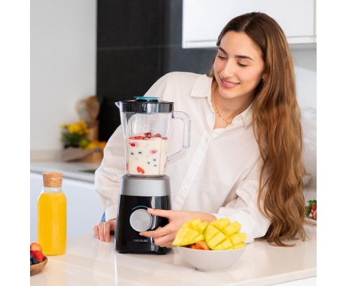 Cecotec Power Black Titanium 1300 MAX 1,5 L Batidora de vaso 1300 W Negro, Gris