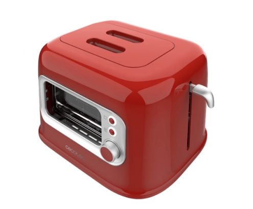 Cecotec RetroVision Red 5 2 rebanada(s) 700 W Rojo, Acero inoxidable