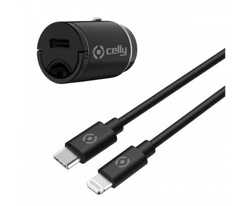 Celly CCMINILIGHT cargador de dispositivo móvil Smartphone Negro Encendedor de cigarrillos Auto