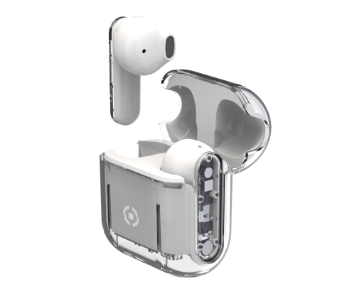 Celly SHEER Auriculares True Wireless Stereo (TWS) Dentro de oído Llamadas/Música Transparente, Blanco
