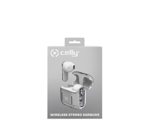 Celly SHEER Auriculares True Wireless Stereo (TWS) Dentro de oído Llamadas/Música Transparente, Blanco