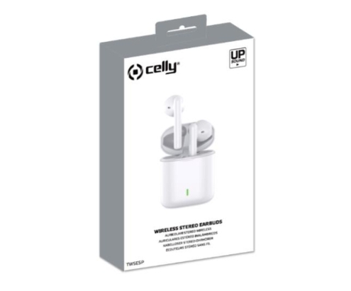Celly TWSESP auricular y casco Auriculares Inalámbrico Dentro de oído Llamadas/Música/Deporte/Uso diario Bluetooth Blanco