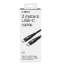 Celly USBCUSBC100WBK cable USB 2 m USB C Negro