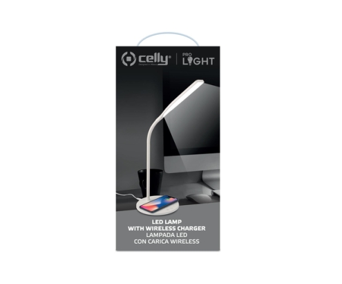 Celly WLLIGHT10WWH cargador de dispositivo móvil Smartphone Blanco USB Cargador inalámbrico Interior